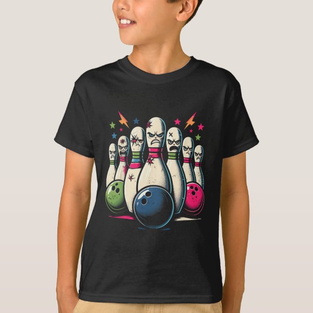 T-shirt Beat Up Bowling Pins Shirt Funny Bowling League 1 (Devant)