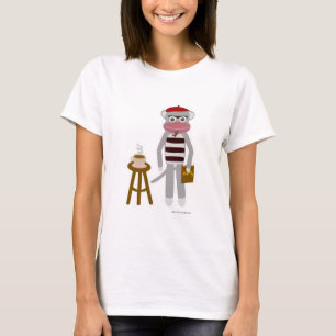 T-shirt Beatnik Sock Monkey Funny Retro Cartoon