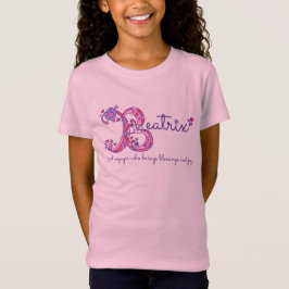 T-shirt Beatrix girls B nom signifiant chemise monographiq