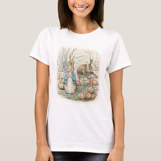 T-shirt Beatrix Potter Peter Rabbit et Benjamin Bunny (Devant)