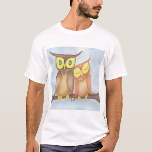 T-shirt Beau Aquarelle Chouette Amateurs