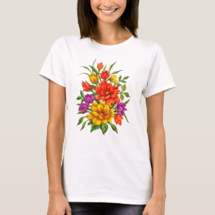T-shirt Beau Bouquet De Fleurs Aquarelles-34123