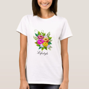 T-shirt Beau Bouquet de fleurs colorées
