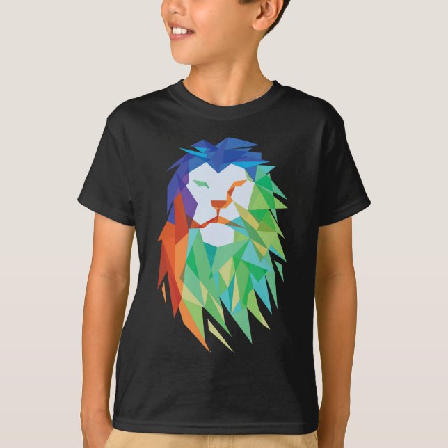 T-shirt Beau Chat de Lion d'Afrique Graphic (Devant)