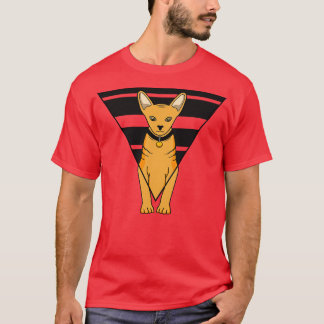 T-shirt Beau chat tigre avec un triangle