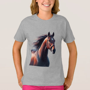 T-shirt Beau Cheval Brown Nom personnalisé