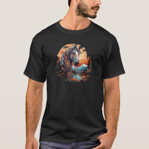 T-shirt beau cheval sauvage Idée Créative Inspiration Gra