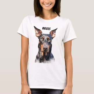 T-SHIRT BEAU CHIEN NOIR & TAN DOBERMAN PINSCHER