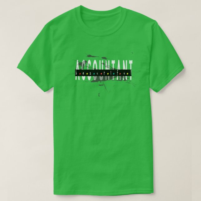 T-shirt beau comptable classique t amp autocollant (Design devant)