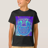 Beau cyan bleu kaléidoscope vectoriel design