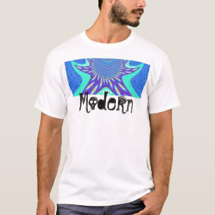 T-shirt Beau cyan bleu kaléidoscope vectoriel design