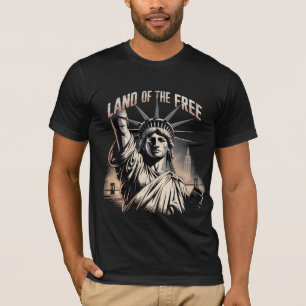 T-shirt Beau design patriotique Terre de la liberté