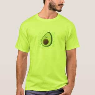 T-shirt Beau Dessin Avocado Sur Un Arrière - plan Distress