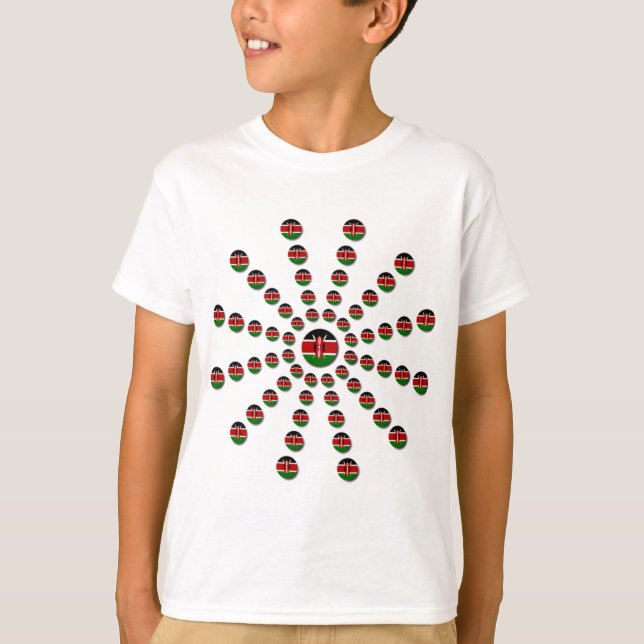 T-shirt Beau Drapeau circulaire kenyan : Un design radial (Devant)