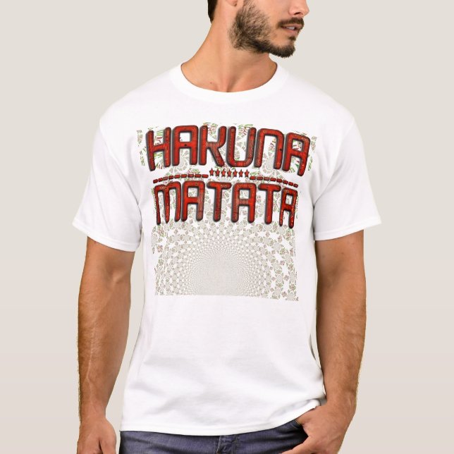 T-shirt Beau Extraordinaire Embossé Rouge Hakuna Matata Te (Devant)