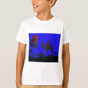 T-shirt Beau Extraordinaire Sunset Camel Safari Art Imprim