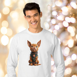 T-shirt Beau garçon Chien de Noël Tee Homme