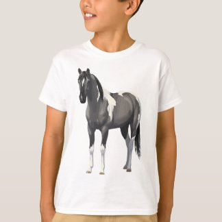 T-shirt Beau Gris Pinto Grulla Peinture Cheval Stallion