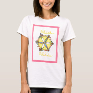 T-shirt Beau Inspirationnel Star Floral Vector Motif