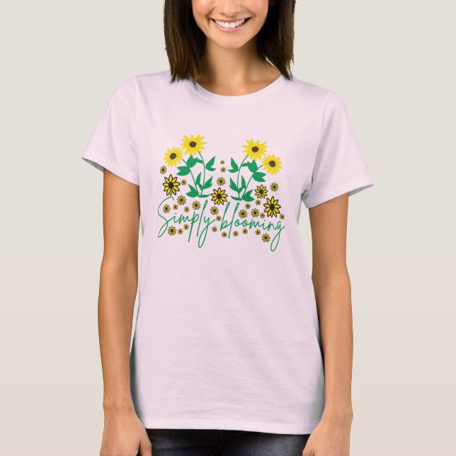 T-shirt Beau jardin botanique Fleur sauvage aquarelle (Devant)