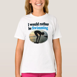 T-SHIRT BEAU JE VOUDRAIS PLUTÔT NAGER DANS LA CONCEPTION D