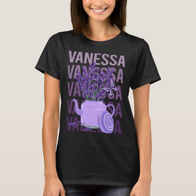 T-shirt Beau Lavande - Vanessa Nom (Devant)