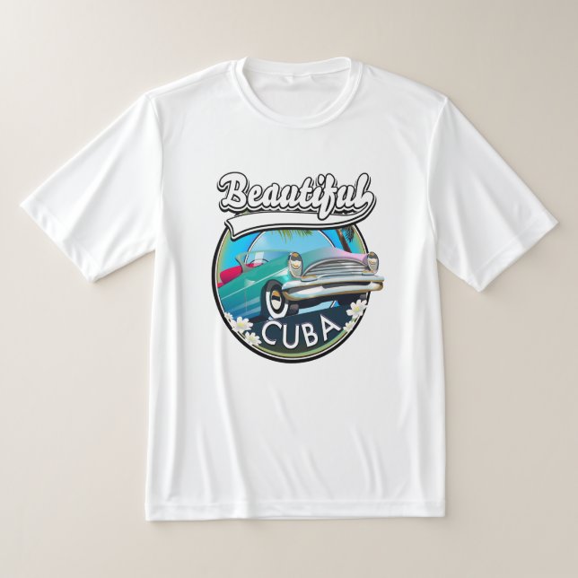 T-shirt Beau logo Cuba rétro. (Poser)