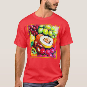 T-shirt Beau Mélange de peinture de fruits de raisin. Comm