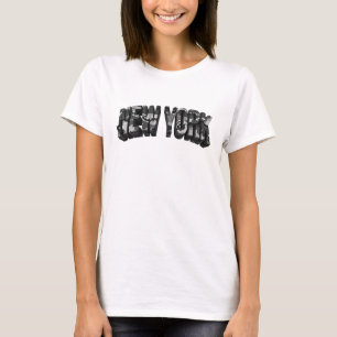 T-shirt Beau motif artistique de NEW YORK au fusain