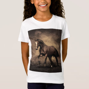 T-Shirt Beau oreiller à lancer de cheval brun