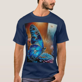 T-shirt Beau Papillon Bleu