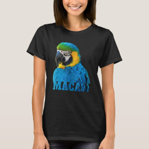 T-shirt Beau Parrot bleu et or Macaw Mot image