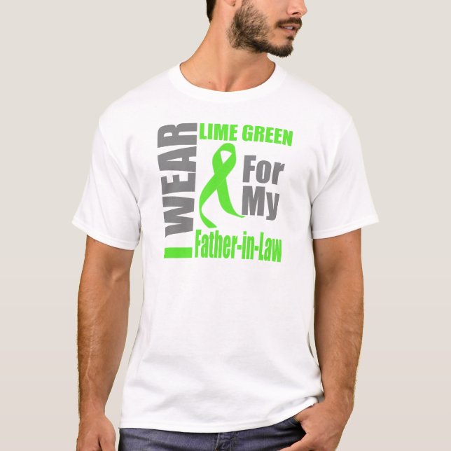 T-shirt Beau-père de vert de chaux d'usage du lymphome I (Devant)