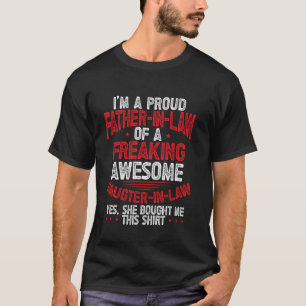 T-shirt Beau-père fier d'une fille absolument géniale