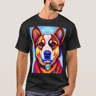 T-shirt Beau personnage de dessin animé Golden Retriever p