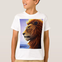Beau Portrait de Lion en mer Enfant personnalisé