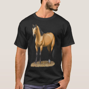 T-shirt Beau Quarter Horse Étalon Dun Buckskin