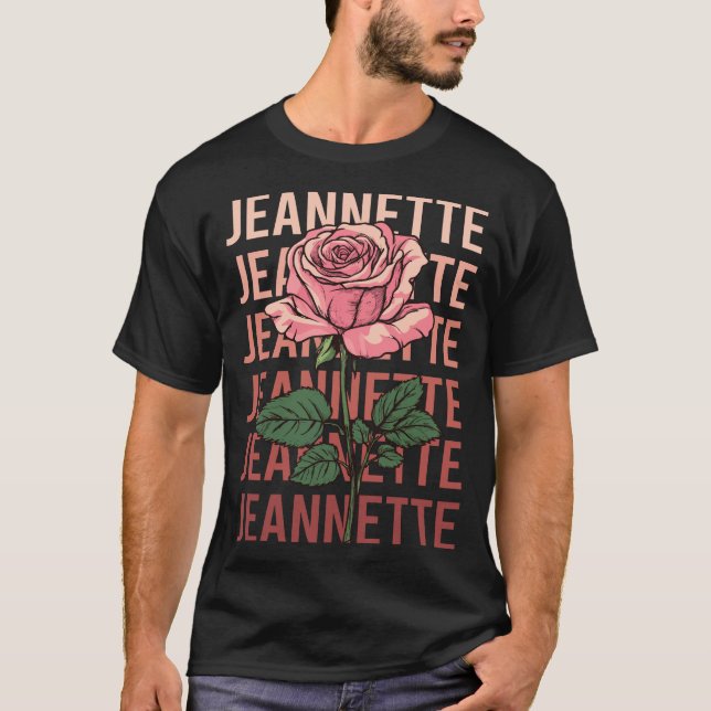 T-shirt Beau Rose - Jeannette Nom (Devant)
