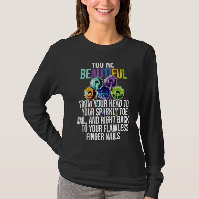 T-shirt Beau Technicien Nail Tech Manicuriste Polonais A (Devant)