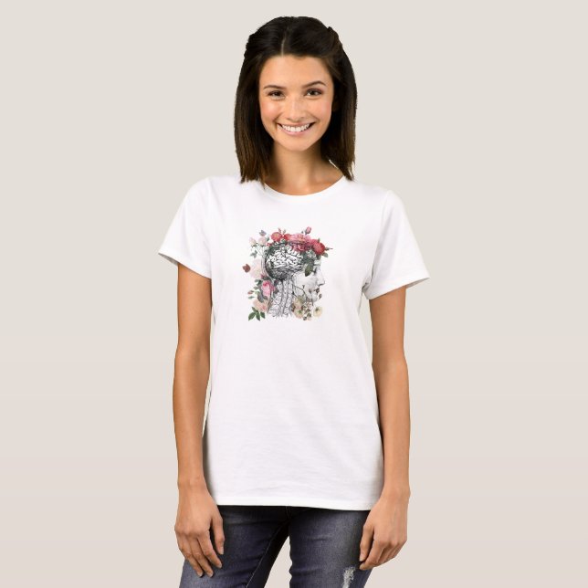 T-shirt Beau tee - shirt de cerveau - anatomique (Devant entier)