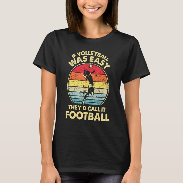 T-shirt Beau Volley-Ball S Pour Filles Et Femmes Ados (Devant)