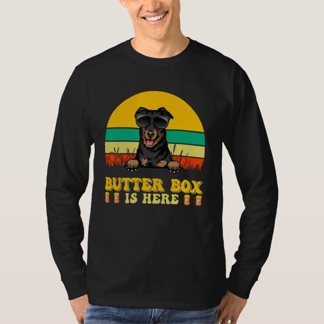 T-shirt Beauceron Dog Butter Box Is Here Father s Day (Devant)