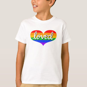 T-shirt BEAUCOUP AIMÉ - Coeur d'amour arc-en-ciel - Enfant
