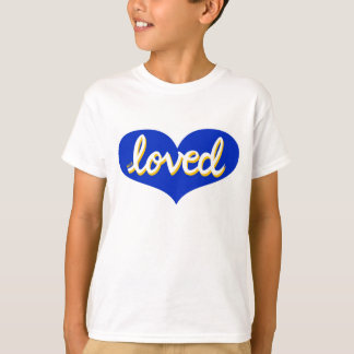 T-shirt BEAUCOUP AIMÉ - coeur d'amour bleu