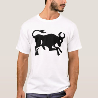 T-shirt Beaucoup de Bull visuel Bovine noire vache T-Sh