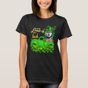 T-shirt Beaucoup de chance Truck Husky St Patrick S Day