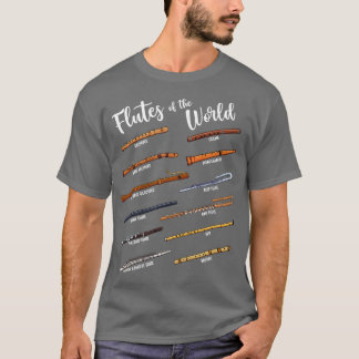 T-shirt Beaucoup de flûtes Flutes du monde Flute