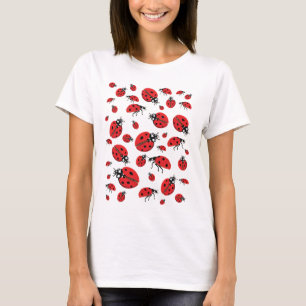 T-shirt Beaucoup de Ladybugs Lucky Motif