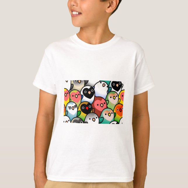 T-shirt Beaucoup d'oiseaux amoureux (Devant)