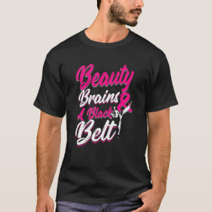 T-shirt Beauté Cerveaux Un Ceinture Noire Arts Martiaux Ta